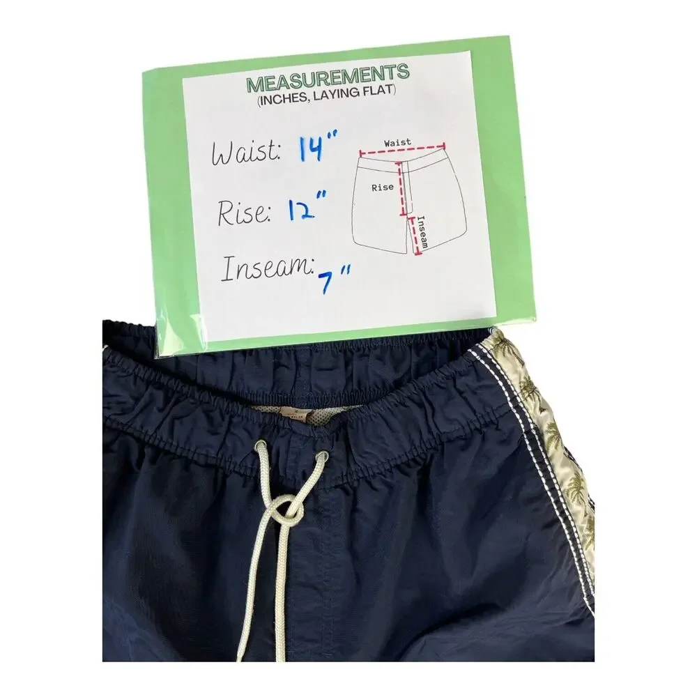 Carribean Swimwear Sz S small‎ Mens Lined Board Beach Swim Shorts w/Pockets